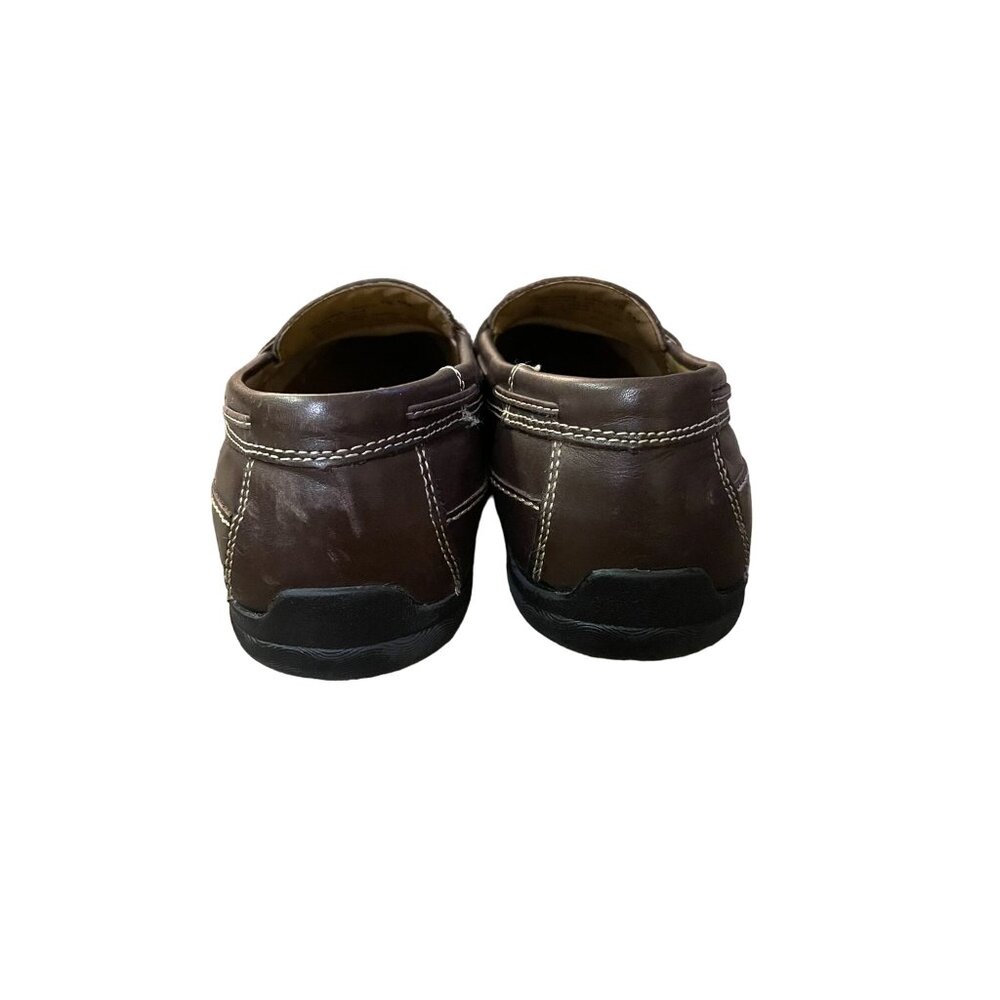 Chaps Men’s Loafers 10.5M Brown Leather Tassel Slip On Dress Shoes 96-26098 - Picture 10 of 16